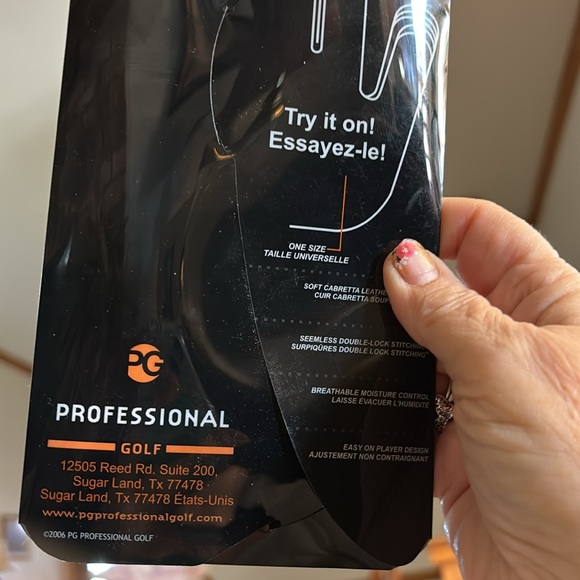 Professional Golf One Size Fitsall men’s LH GOLF GLOVE for right hand golfers - Picture 3 of 6